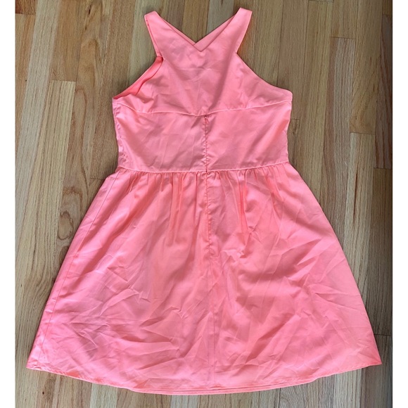 Fun neon coral dress! - Picture 3 of 4